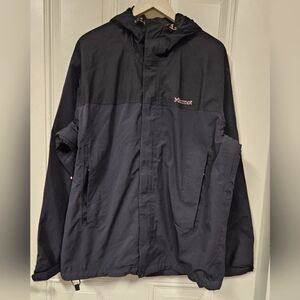 Marmot black hooded full zip Jacket ski jacket men Size L